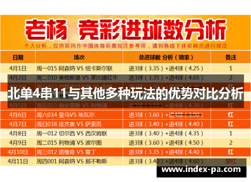 北单4串11与其他多种玩法的优势对比分析
