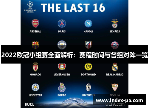 2022欧冠小组赛全面解析：赛程时间与各组对阵一览