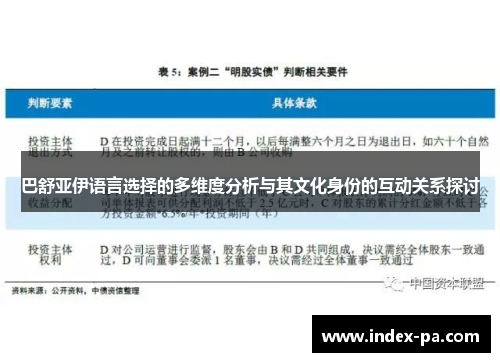巴舒亚伊语言选择的多维度分析与其文化身份的互动关系探讨